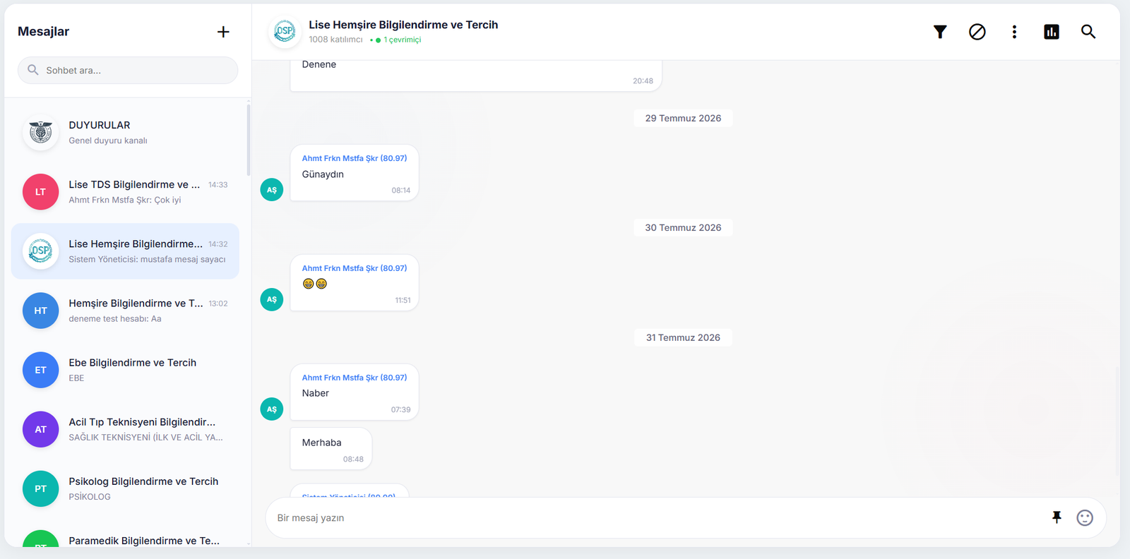 Atanalim Real-Time Messaging